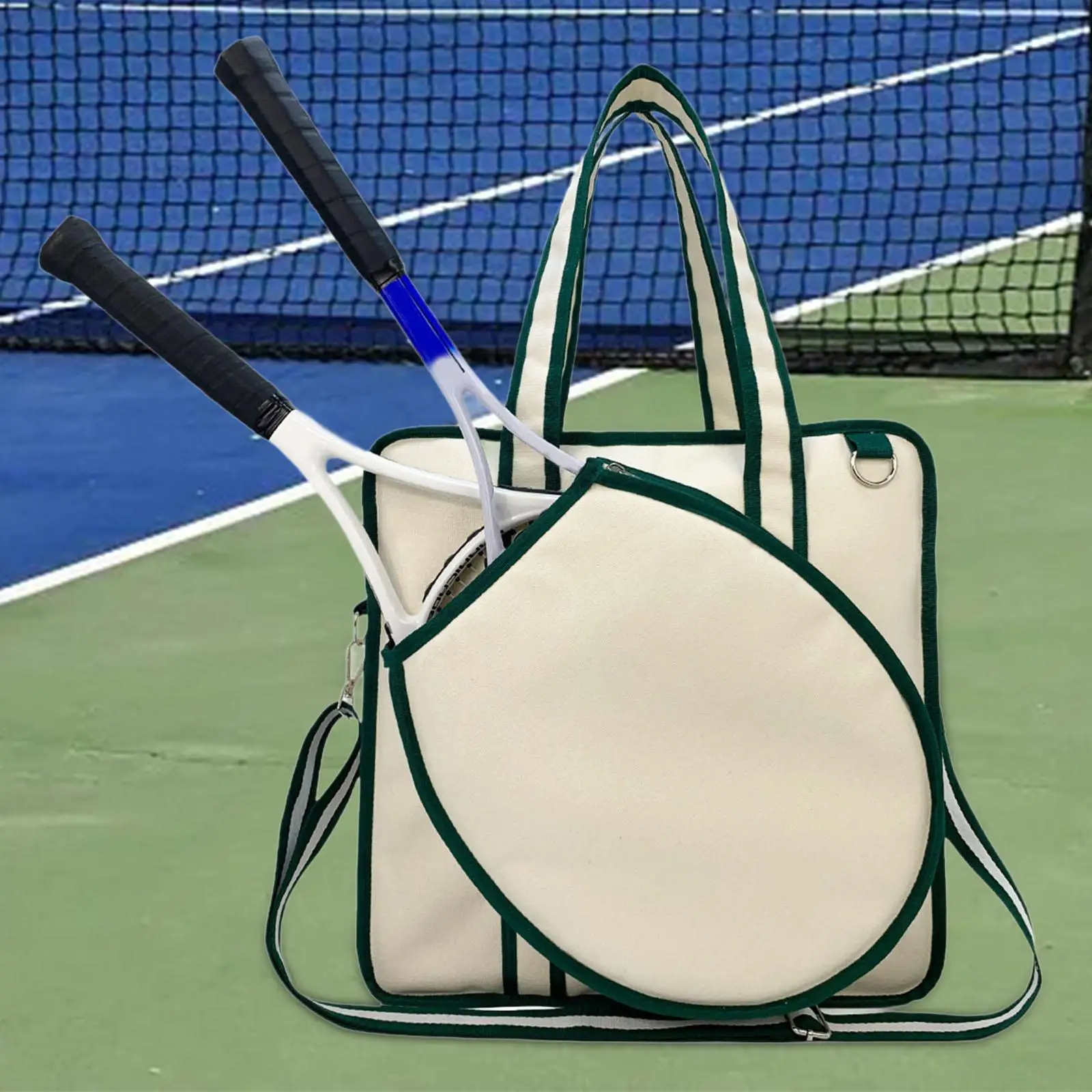 

Tennis Racket Bag Portable with Shoulder Straps Equipment Holder for Badminton Racket Tennis Racket Paddles Women Outdoor Sport