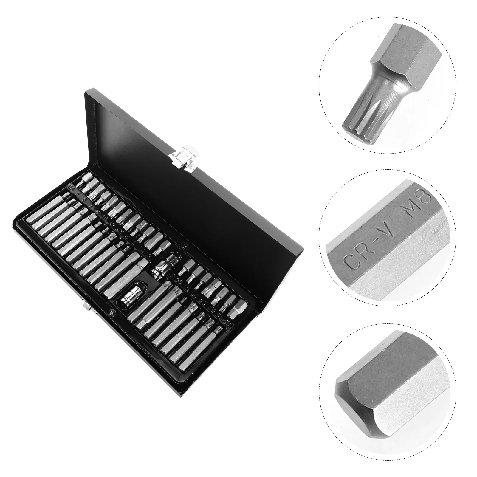 Set di prese esterne per riparazione da 40 pezzi Design ergonomico Facile da usare conveniente Materiale durevole Set di prese per punte per uso prolungato