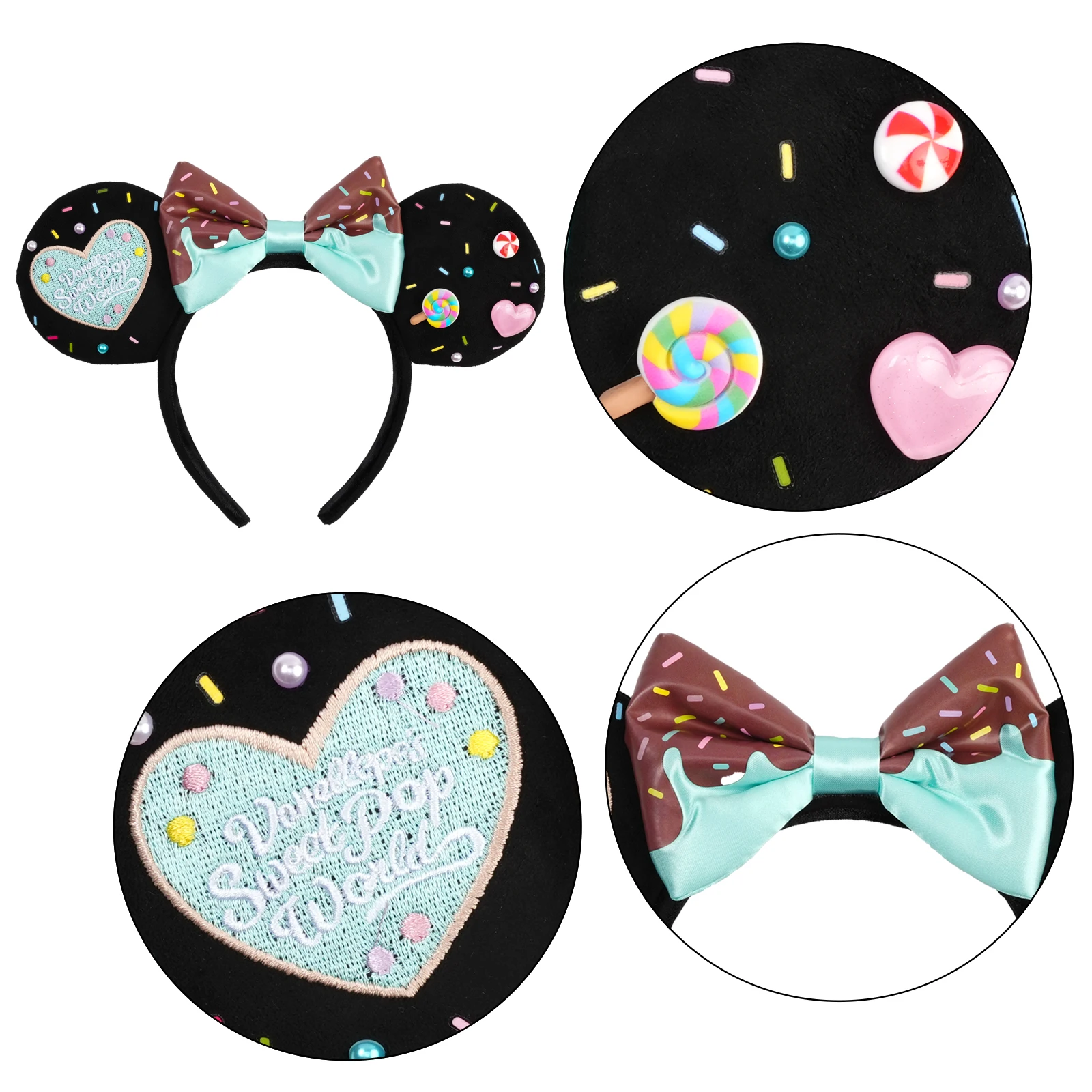 Cartoon Minnie Maus Ohren-Haarband Neuer Feiertags-Party-Weihnachts-Schneemann-Kopfschmuck Cosplay für Erwachsene Kinder DIY Haaraccessoires – Detail 7