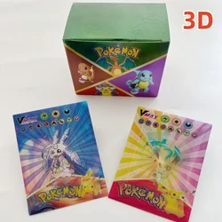 Nieuwe Pokemon 3D Shining Rainbow Kaarten Engels Vmax Gx Charizard Pikachu Trading Game Collection Battle Card Kinderen Speelgoed Gift