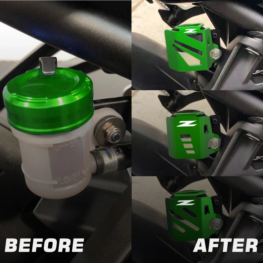 For Kawasaki Z125 Z300 Z400 Z750 Z800 Z900 Z 900 Z1000 Motorcycle Rear Brake Fluid Reservoir Cap Guard Oil Tank Cover Ptotector