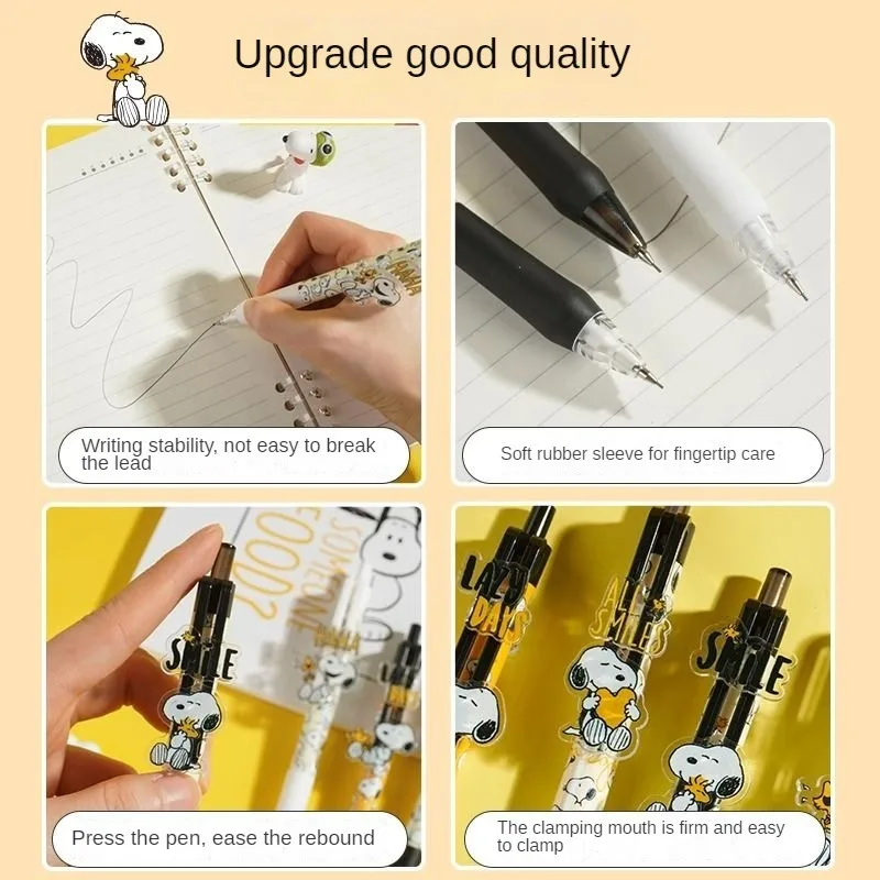 Snoopy Mechanical Pencils Cartoon Cute  Press Movable Pencil Propelling Pencil Automatic Pencils 0.5mm Student Office Supplies