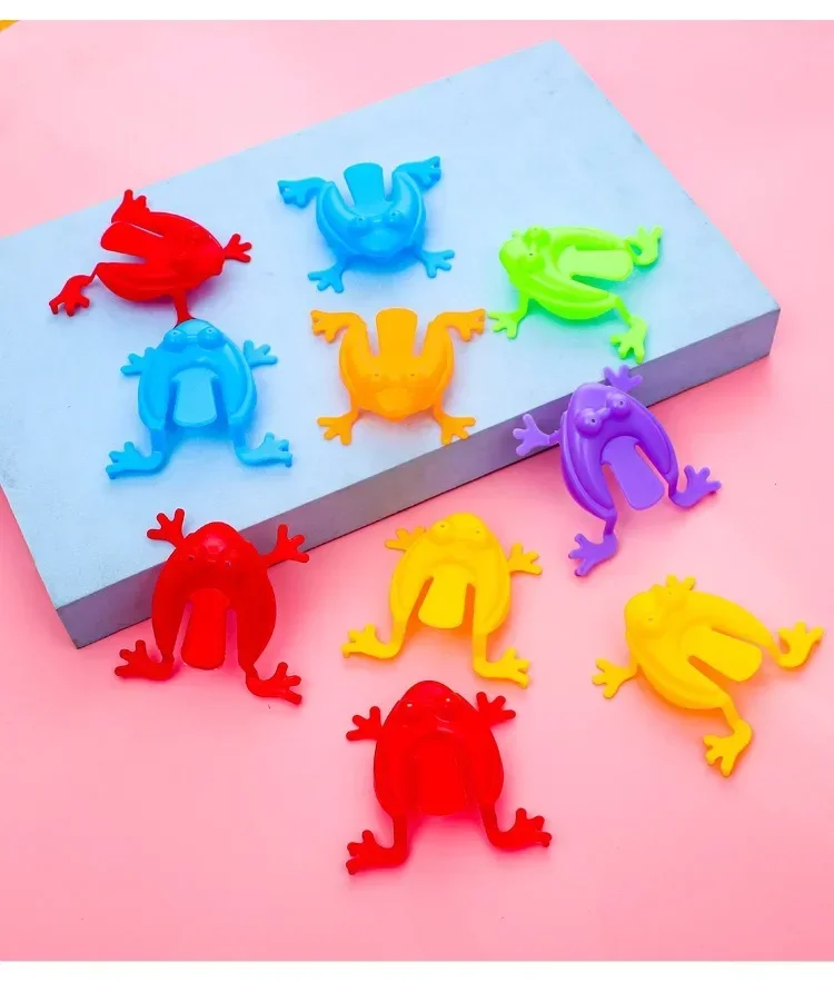 20 pcs Bouncing Frog Toys for Kids Assorted Novelty Stress Relief Items Ideal Children's Birthday Gifts and Party Favors