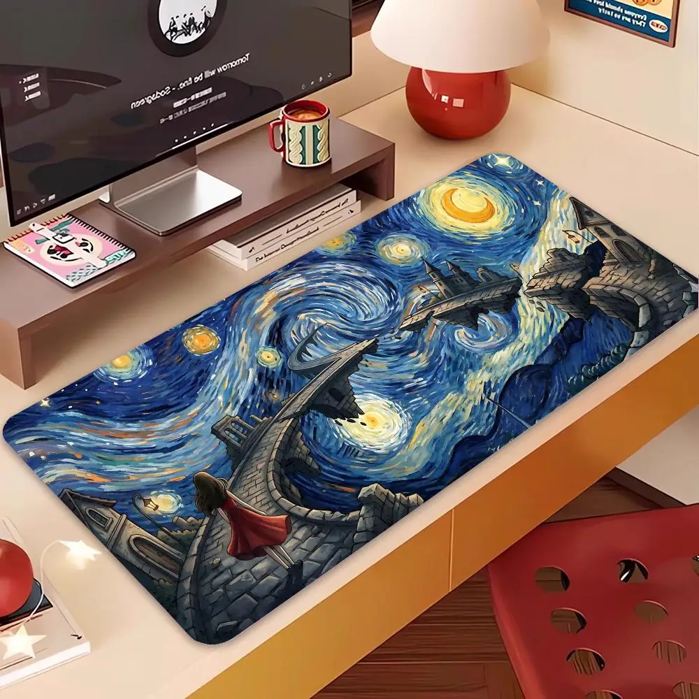 Van Gogh star table mat Anime playmat game card pad add artistic touch to laptop office desktop games