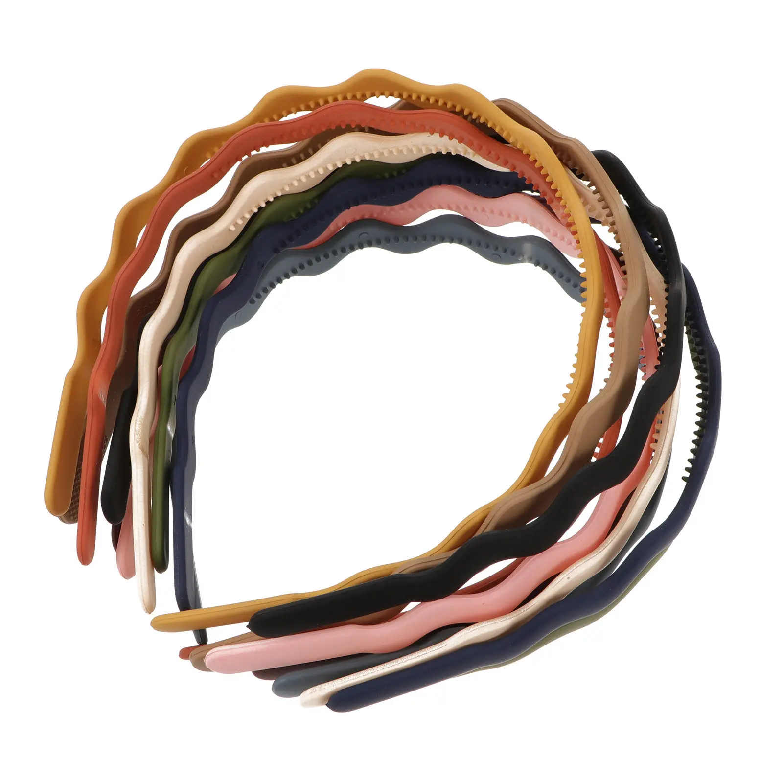 12Pcs Plastic Wavy Headband Hairband Teeth Comfortable Fit for Women Teens Versatile Casual Travel Wavy Headband