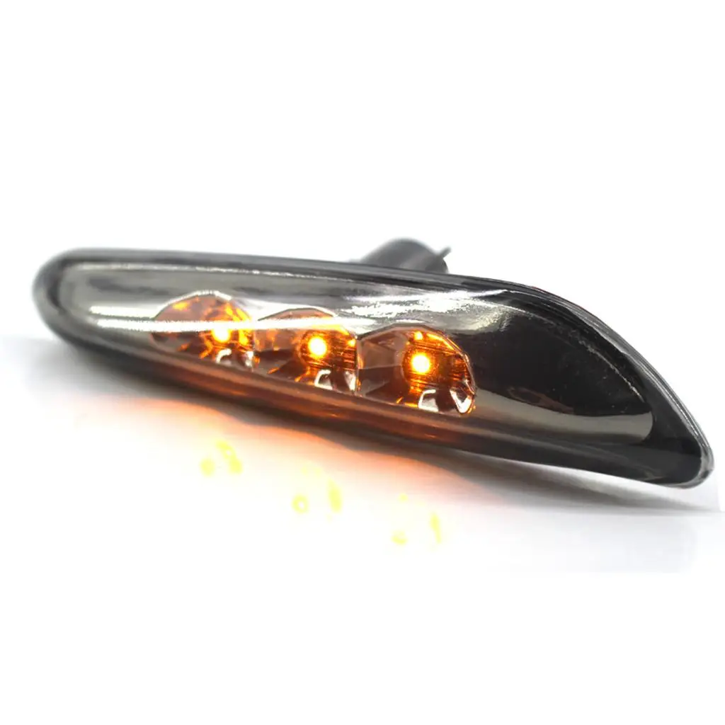 

LED Side Marker Lights Turn Signal Smoked Lens Repeater Lamp Assembly Auto Lighting for 3 Series E46 E60 E87 E90 E92 E93