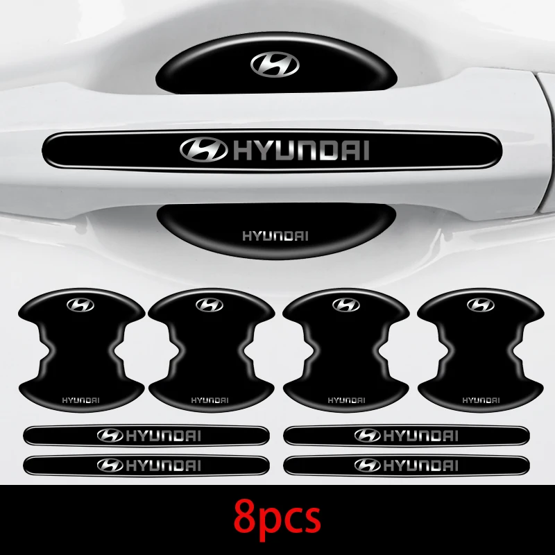 Protector de manija de cuenco para puerta de coche, accesorios adhesivos de película para Hyundai Genesis N-LINE I10 I20 I30 I40 IX20 IX35 Kona Getz Veloster