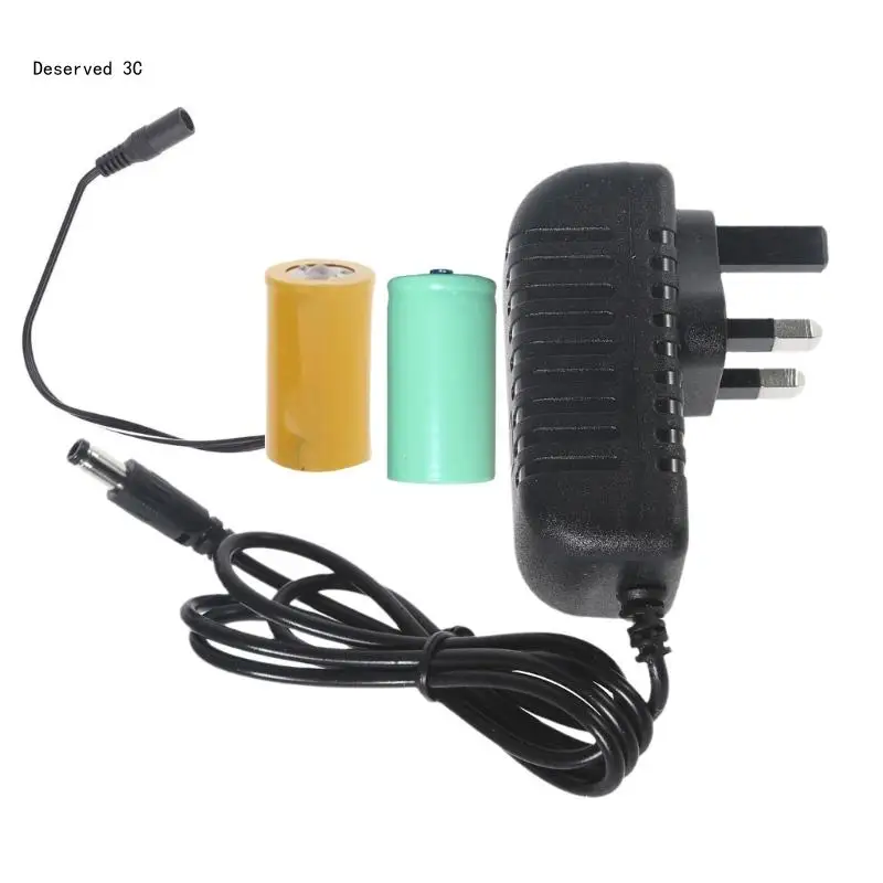 LR20 D Eliminators ACPower Supply Cable Replace 2Pcs 1.5V Batteries Eliminate Cable for LED Light