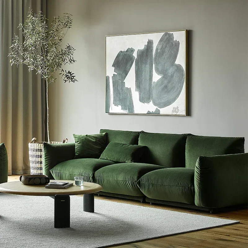 

Скандинавская маленькая квартира, диван для ленивого отдыха, дизайнерский диван от пола до потолка, хлебный диван из овечьей шерсти, минималистичный угловой диван, роскошный диван