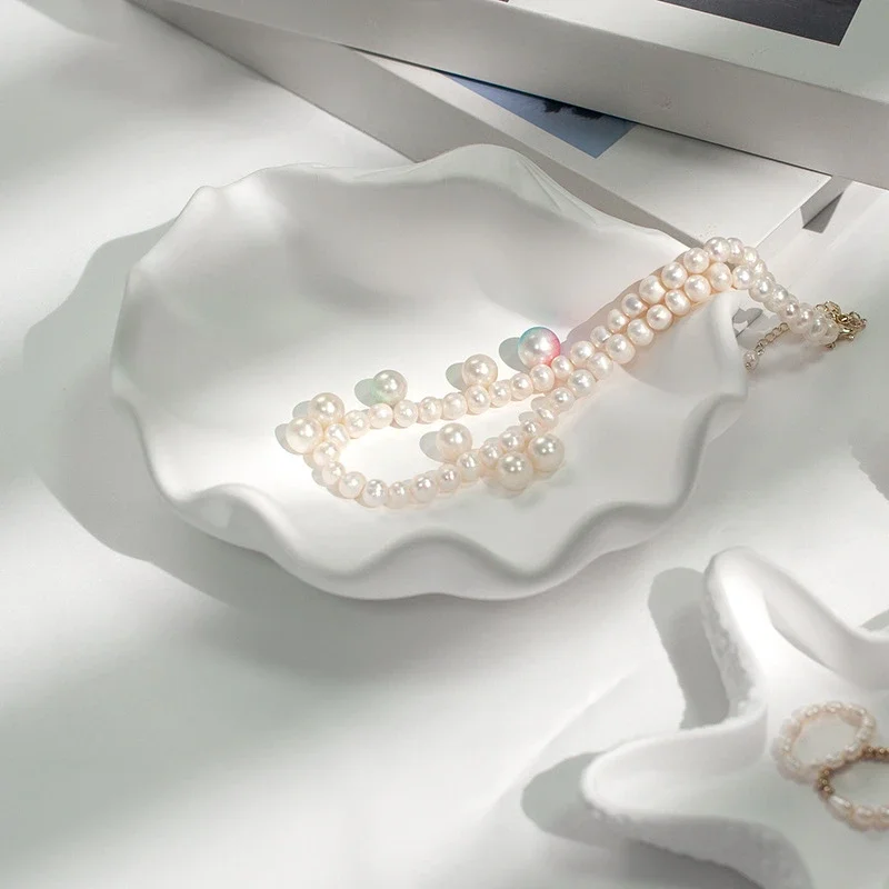 Conchas de estrellas de mar, conchas, modelos de yeso, fotos con adornos, adornos de almacenamiento para el hogar, accesorios, decoración de fondo