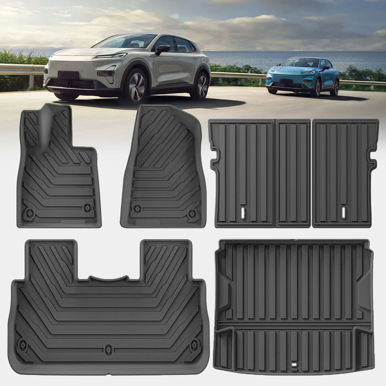 

for CHANGAN DEEPAL S05 2025 2026 Waterproof TPE Car Mats 3D Laser Scanning Perfect Fit Odorless Accessories Easy Clean