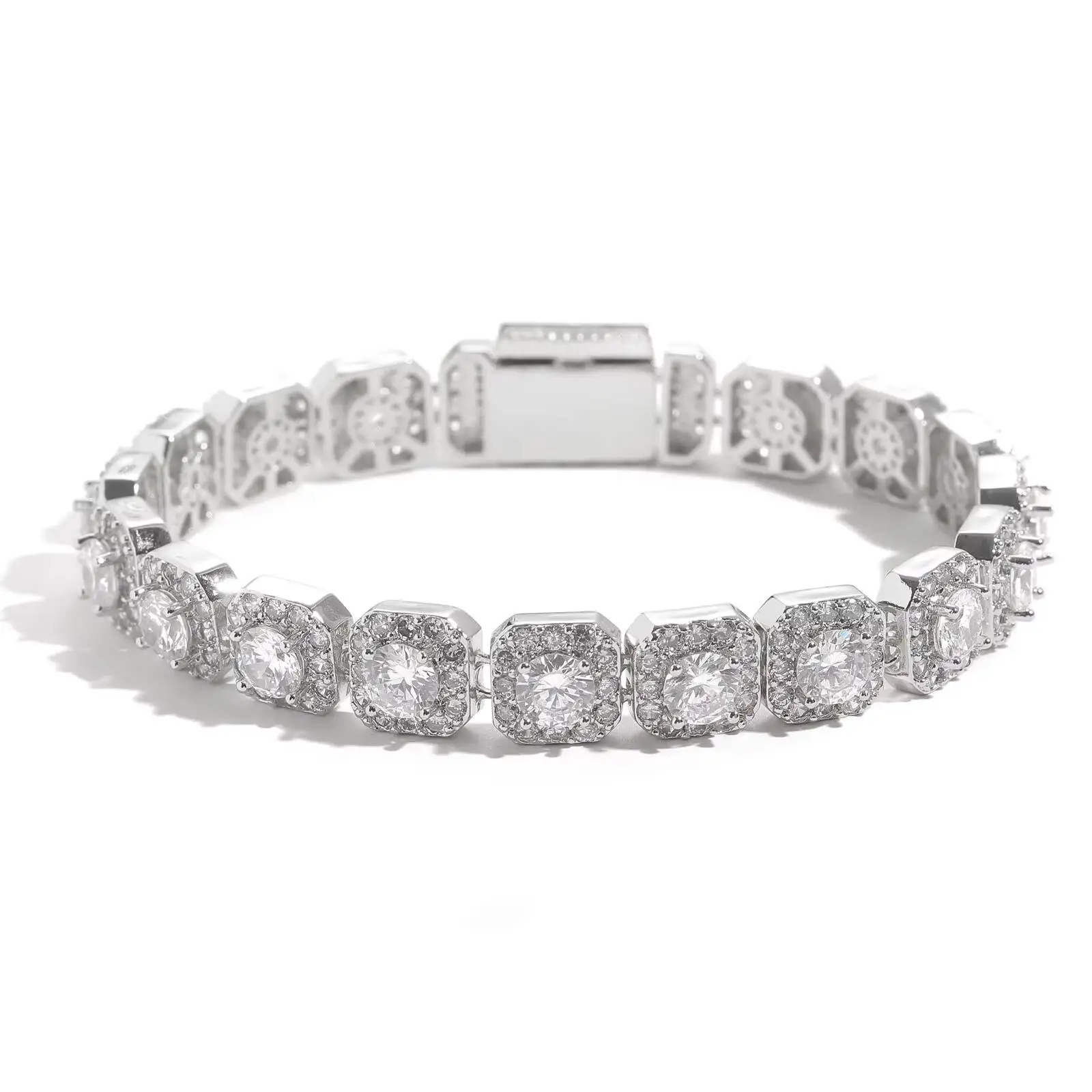 Black Moissanite Cuban Link Chain Blue Moissanite Tennis Chain Moissanite Watch-Elegant Necklaces