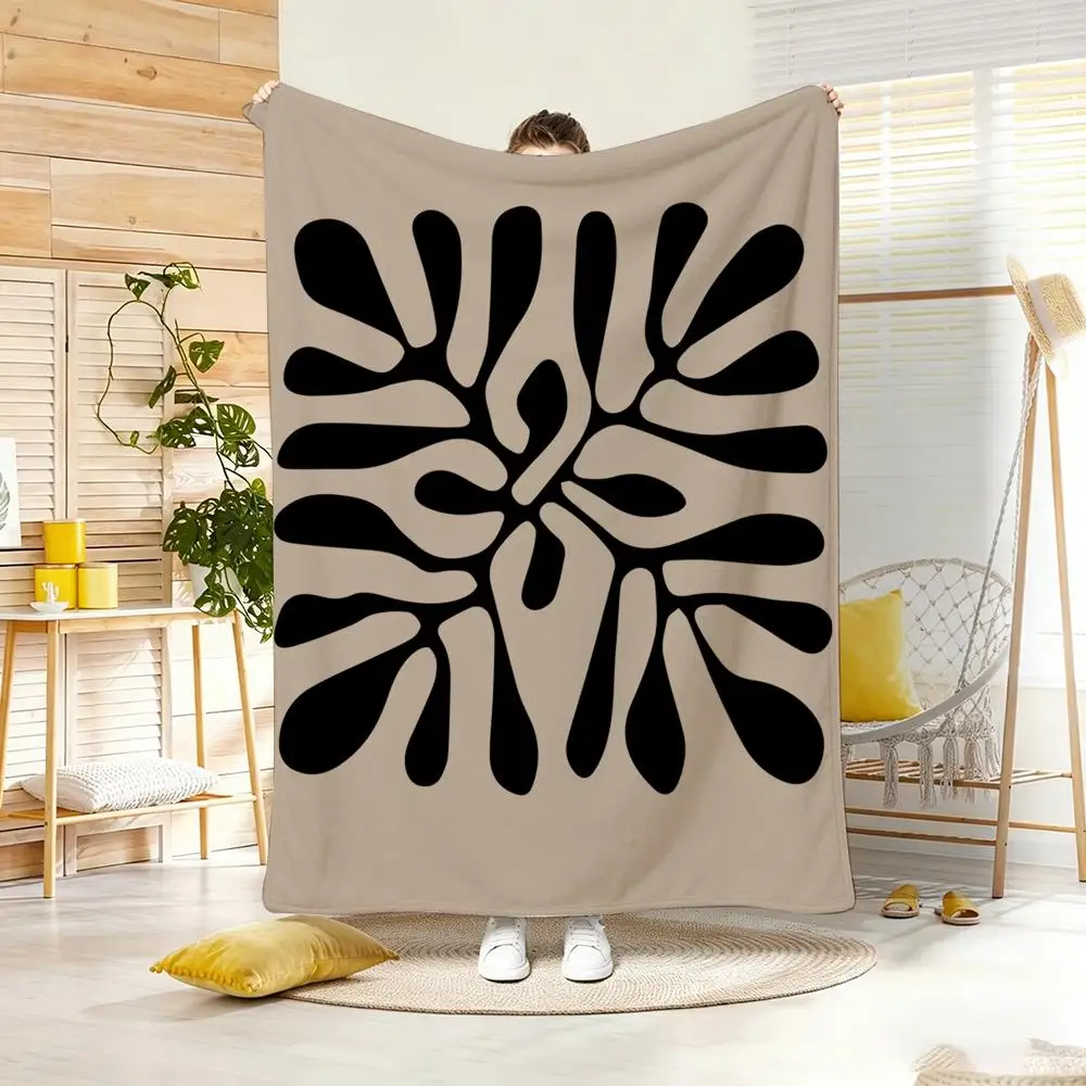 Matisse Lines Girl Throw Manta de franela ligera  blanket, suave y agradable para la piel, para refrescarse en verano