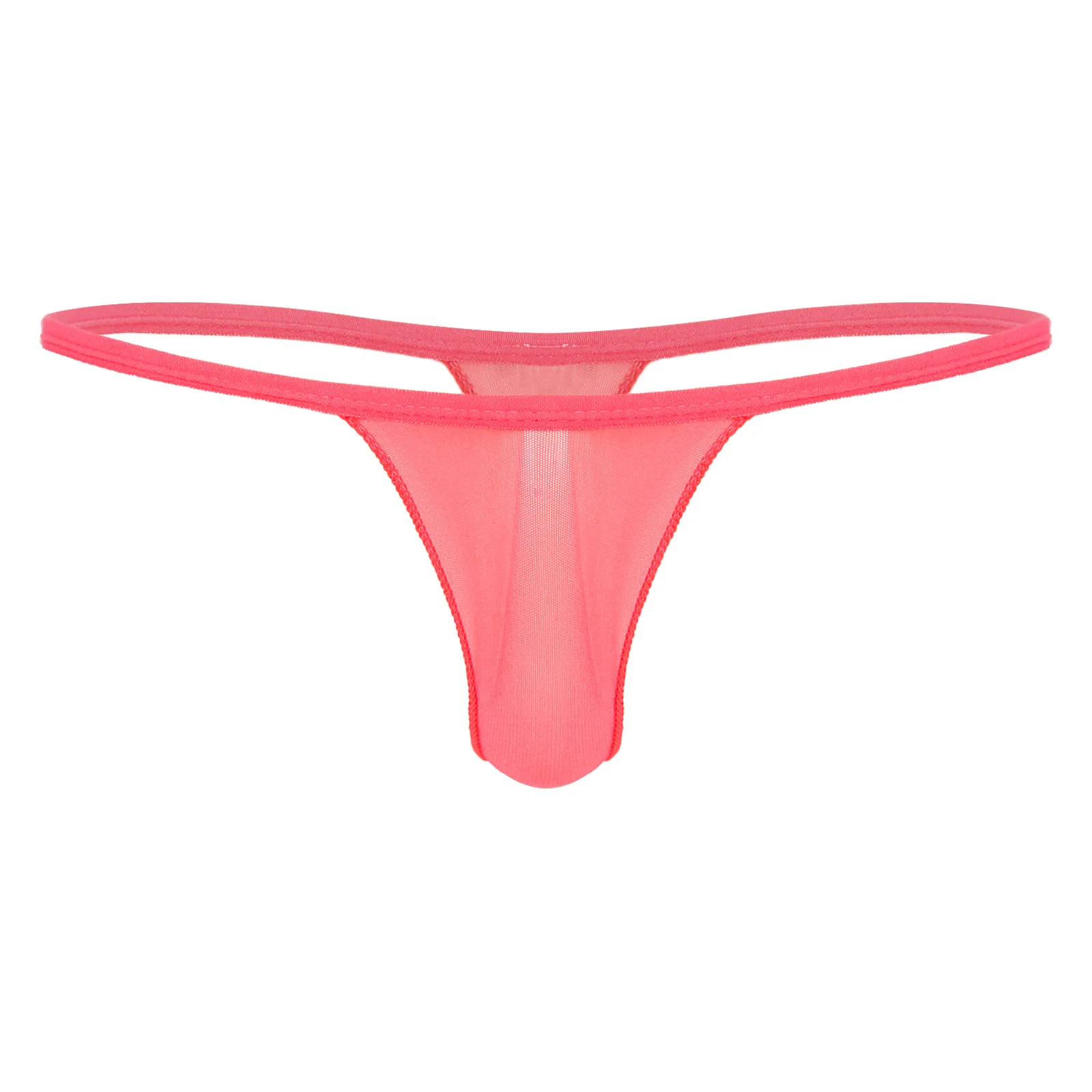 

Sheer Mesh Thong for Men Sexy Low-rise Transparent Breathable Elastic Thin Band T-back Underwear