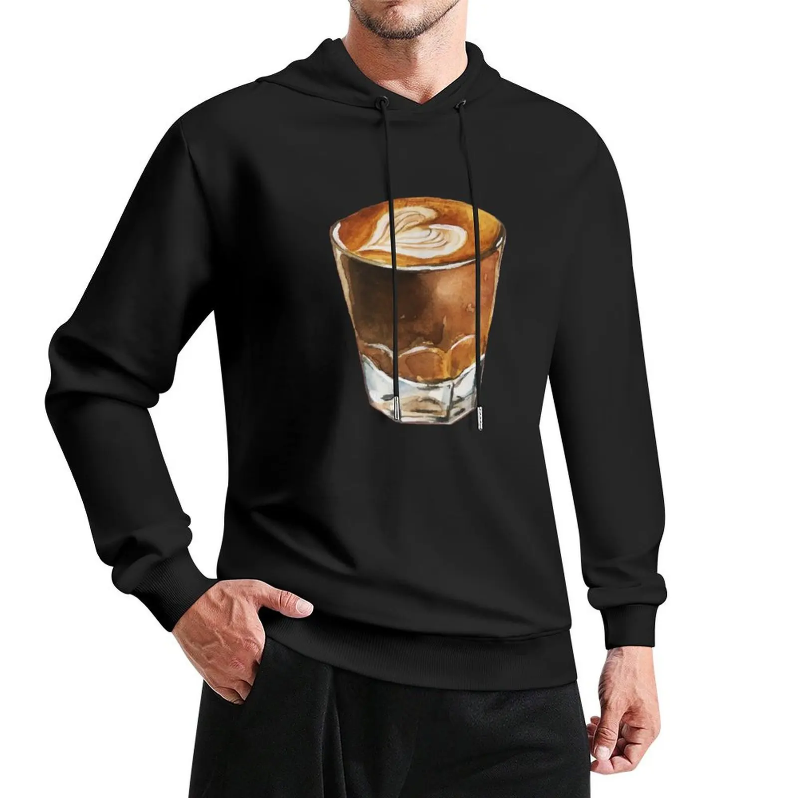 

Coffee Latte Art Love Pullover Hoodie korean autumn clothes hoodie men