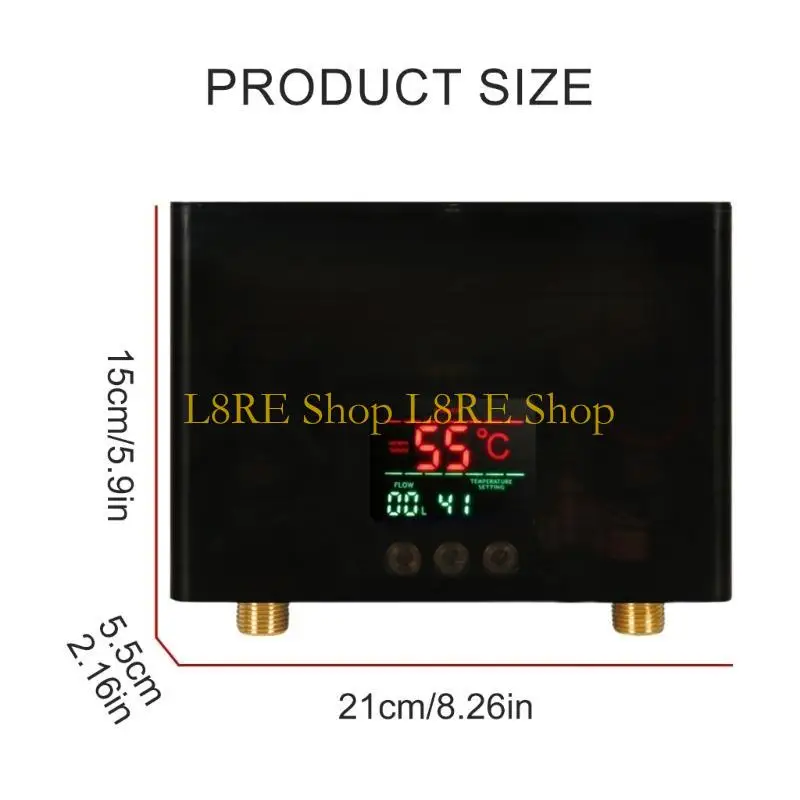 L8re مثبتة على درجة حرارة LCD شاشة درجة حرارة سخان المياه للمطبخ والحمام استخدام