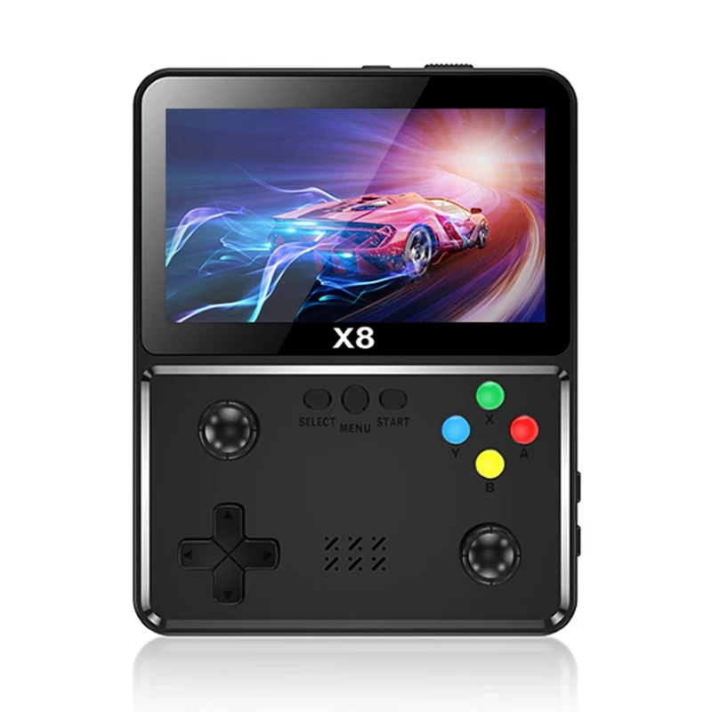 

X8 Retro Game Console 4Inch IPS Screen Handheld Game Player 10 Simulators Video Game Console For SFC GBC GBA Easy To Use Black