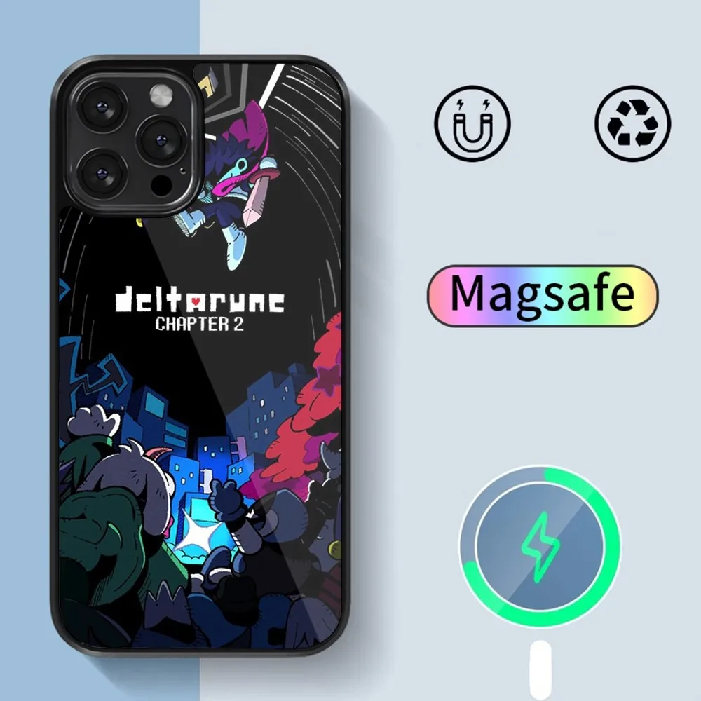 Game Deltarune Phone Case For iPhone 14 13 12 11 15 Pro Max Plus Magsafe Magnetic Cover