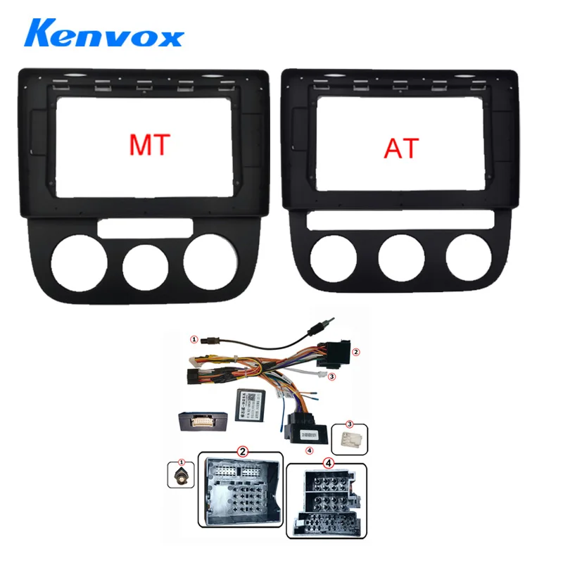 Marco de Radio para Auto de 10 Pulgadas para Volkswagen VW Jetta Bora Mk5 Vento 2005-2010, Panel Estéreo 2 DIN Android con Cableado