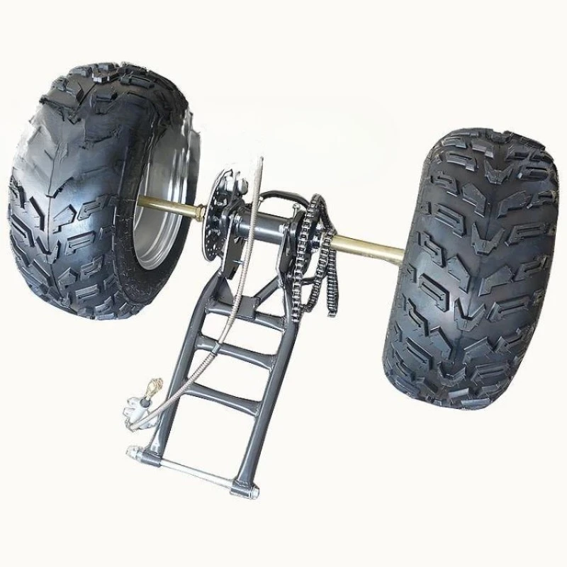 Kart accessories, large ATV rear fork, motorcycle modified tricycle rear axle assembly 10-inch tires