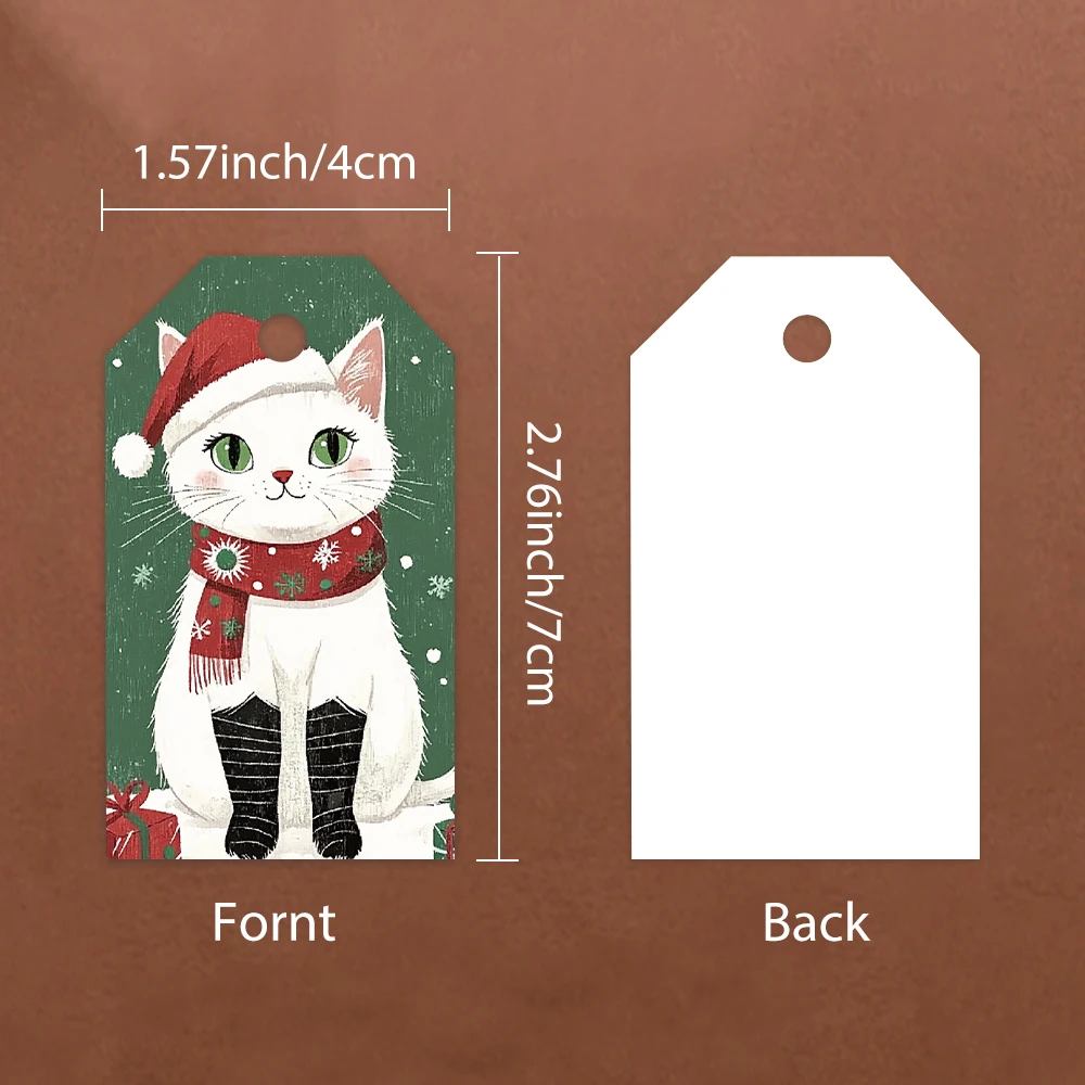 40 Stück, lustige Weihnachtsanhänger, Hängeanhänger, Geschenkanhänger, Partydekorationen, Heimwerken, Urlaubsdekoration, Partykarten, Ornamente, Juteseil