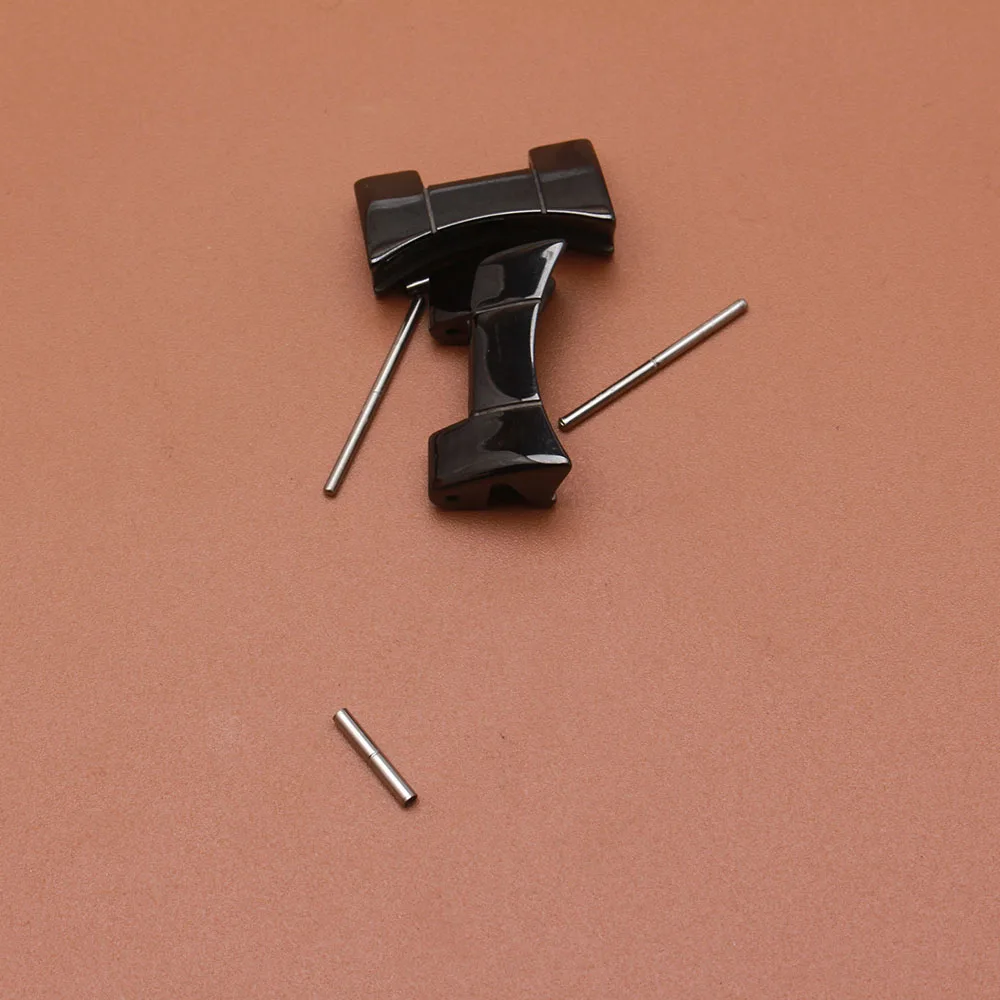 Gelang jam kualitas tinggi untuk AR1400 AR1410 keramik dengan gesper kupu-kupu baja tahan karat 22mm tali jam ujung khusus dipoles