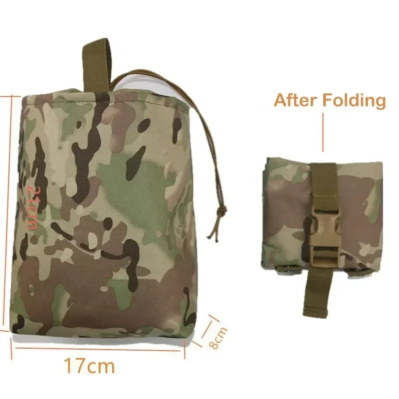 Folding Molle Tactical Magazine Dump Drop Pouch Hunting  Airsoft Ammo EDC Tool Bag Foldable Utility Recovery Mag Pack