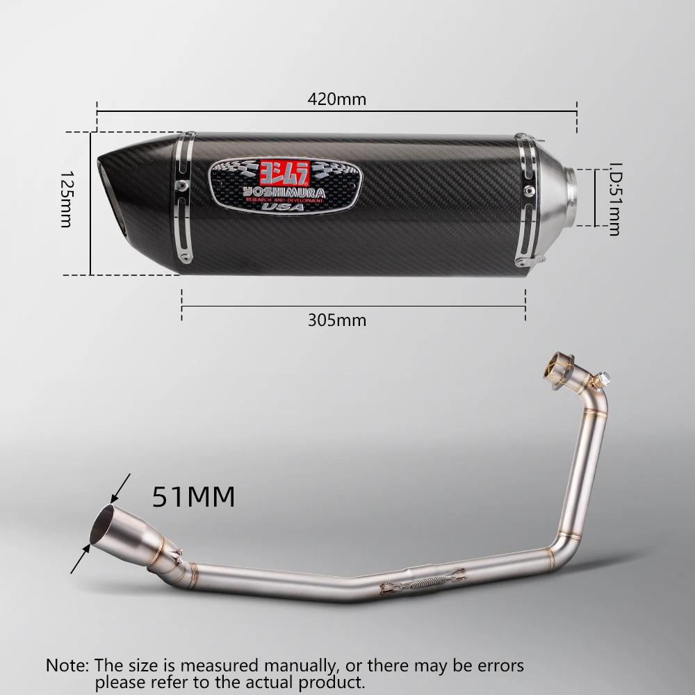 yoshimura R77 racing exhaust muffler For Suzuki gsxr125 gsxR150 GSXS150 full exhaust system