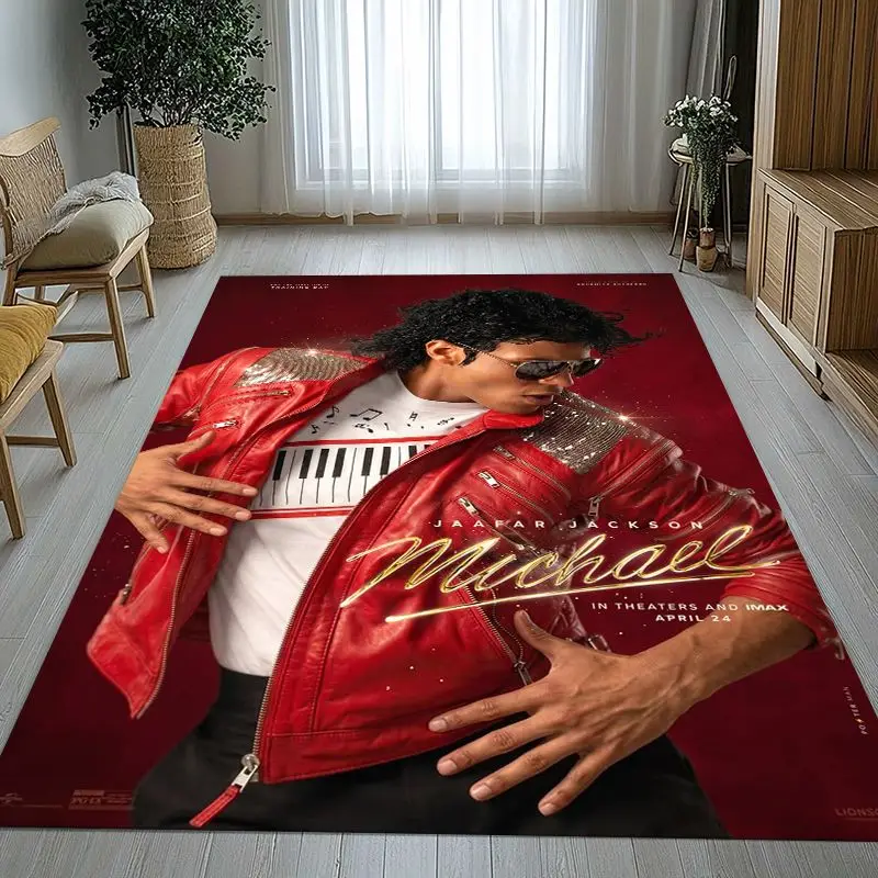 3D Michael Jackson King of Pop Thriller Moonwalk Non-Slip Large Area Rug for Living Room,Bedroom Carpet Mat for Sofa,Home Decor