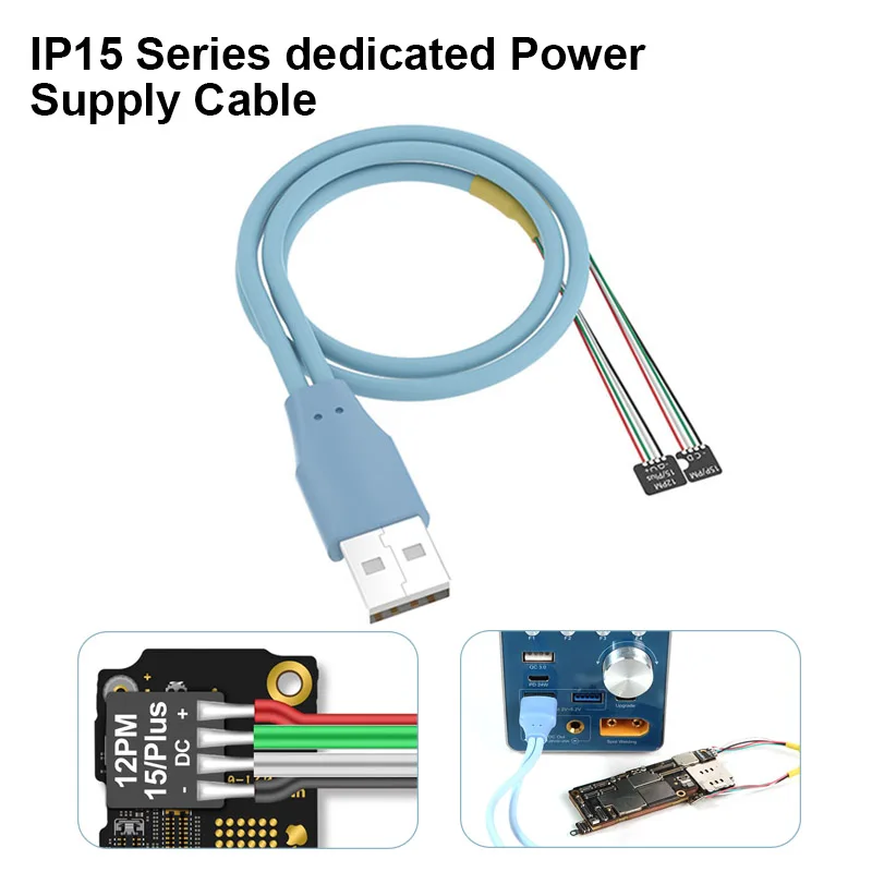 SUNSHINE SS-908F Dedicated Power Boot Test Cable for IP15 15Pro 15Plus 15PRoMax Universal Battery-free Power Supply Startup Line