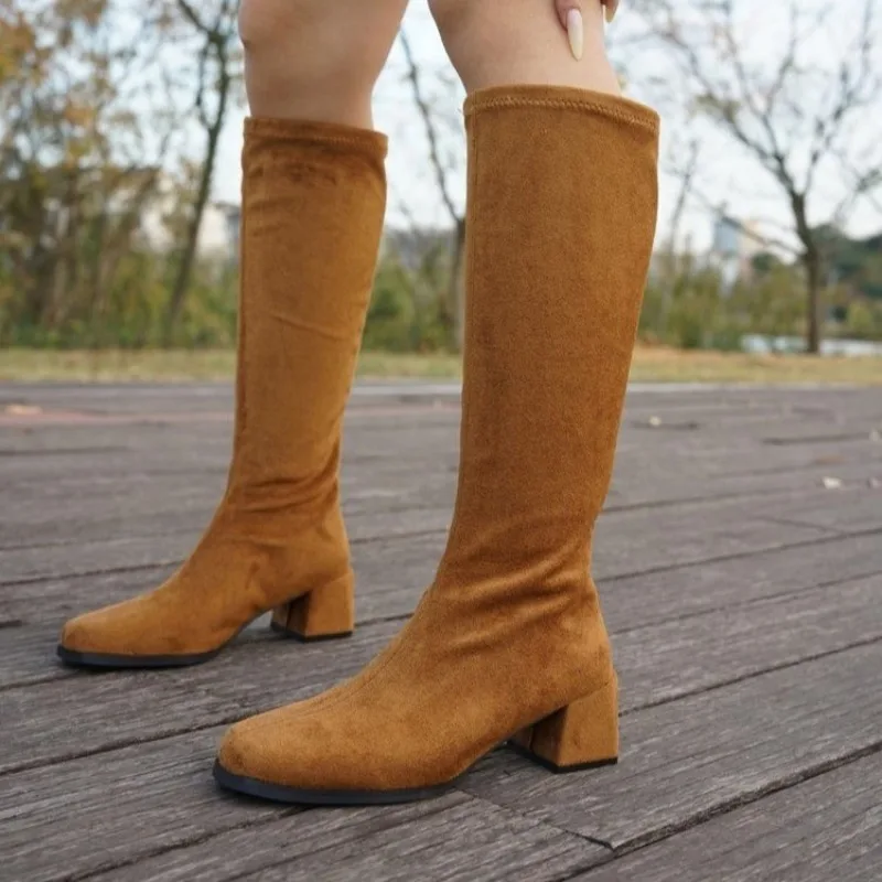 Women's High-heeled Boots - 2026 Autumn New Style - Ankle-length Thick-soled Long Boots
