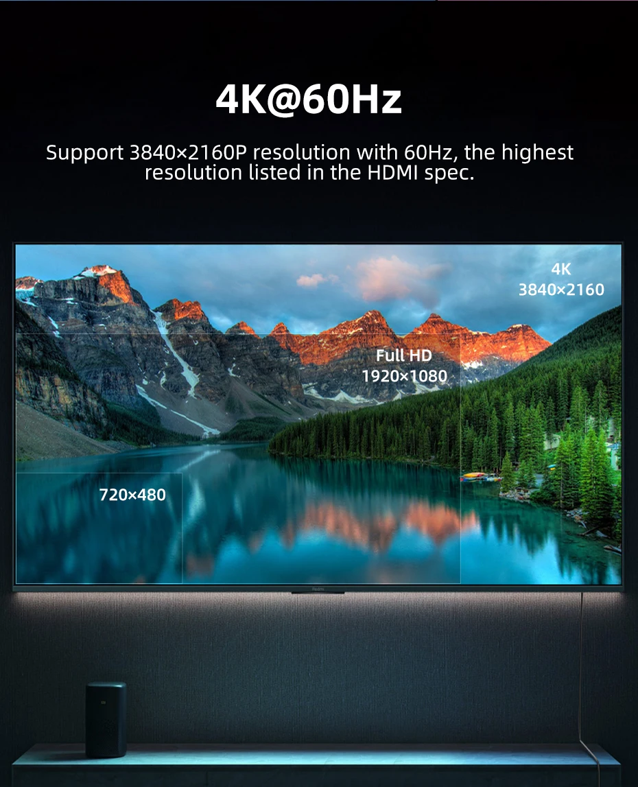 CABLETIME 4K 60Hz USB-C zu HDMI Thunderbolt 3 Typ-C HDMI-Kabel für Samsung Huawei MacBook Pro Air iPhone 17 16 C zu HDMI – Detail 3
