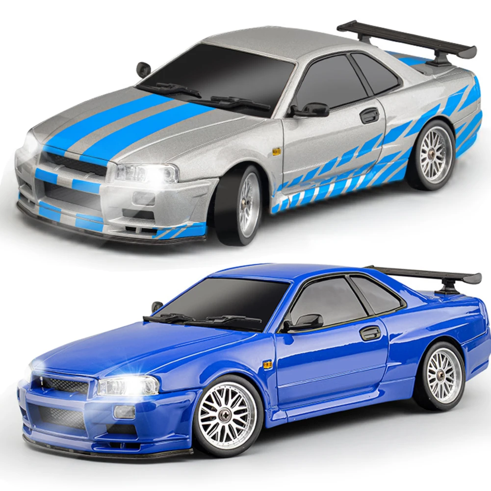 LD1899 Remote Control Car 1/18 Rear Wheel Drive GTR Drift Car 2.4G Racing Vehicles Models Toys With Led Light