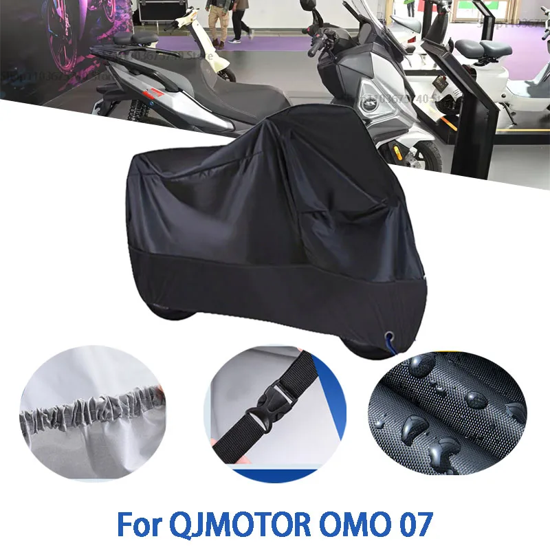 

Полные чехлы для мотоцикла QJMOTOR OMO 07, автомобильный уличный солнцезащитный чехол от пыли и ушей, утолщенный оксфордский чехол, аксессуары