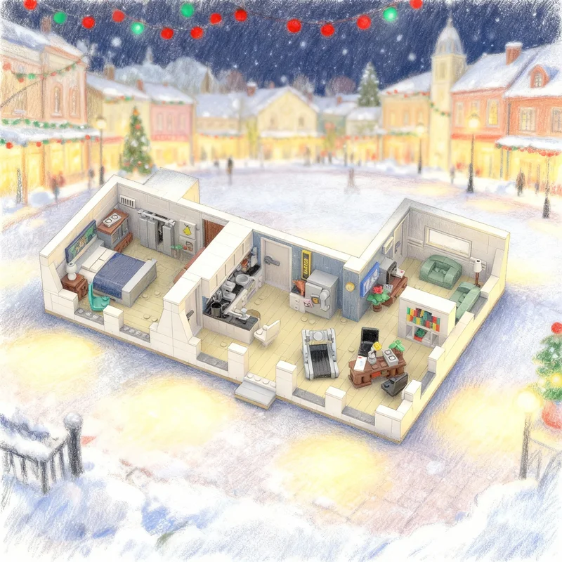 

1047pcs MOC Dexter Apartment Morgan S City Model Building Blocks Toy Gift Creative Display Collectible Desk Premium Adult Kids