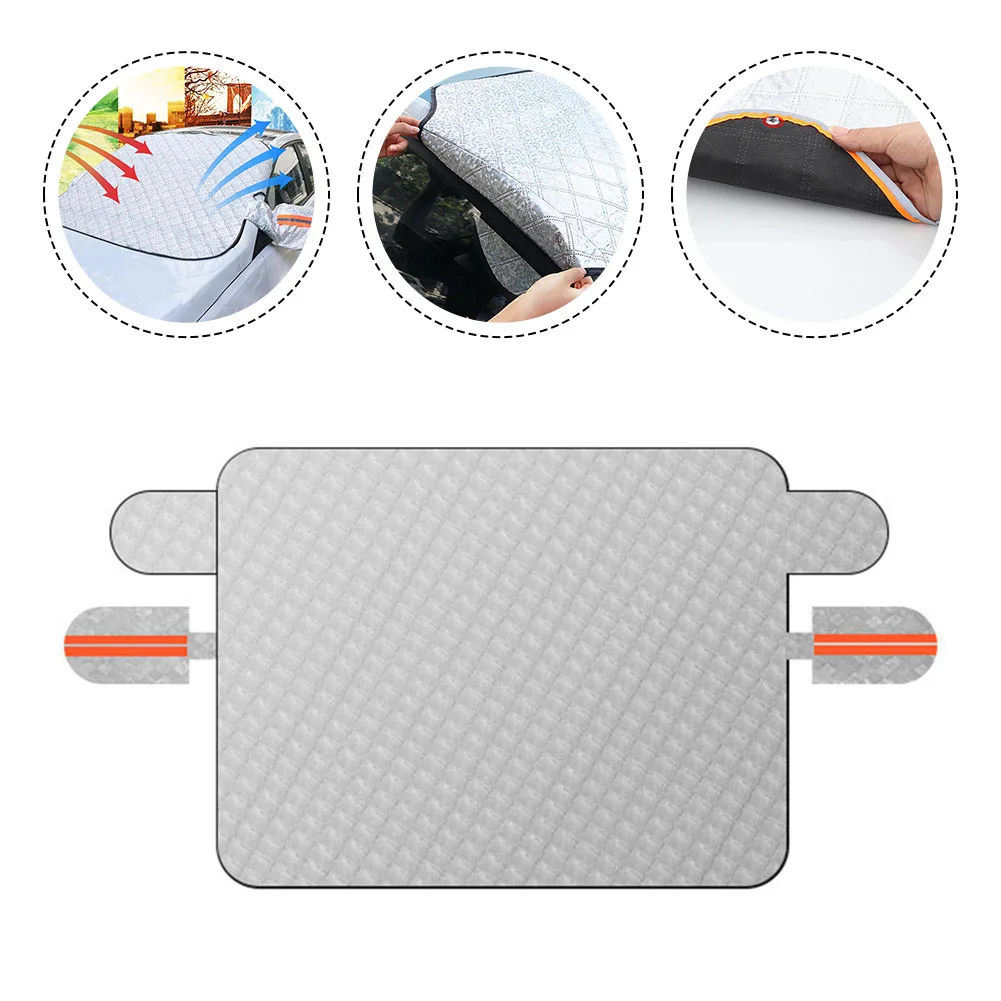 Thickened Car Windscreen Cover For Winter With 9 Magnets For Most Cars 225x110cm Snow Shield Cover Sun Protection Sunshade