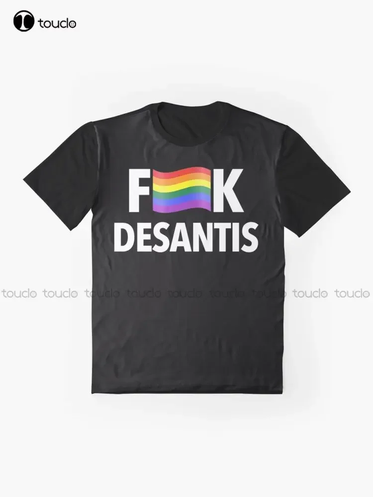 F Desantis - เซ็นเซอร์ด้วย Gay Pride Flag (สีขาว) กราฟิกเสื้อยืดตลกเสื้อผู้หญิงการพิมพ์ดิจิตอล Tee เสื้อ Xxs-5Xl