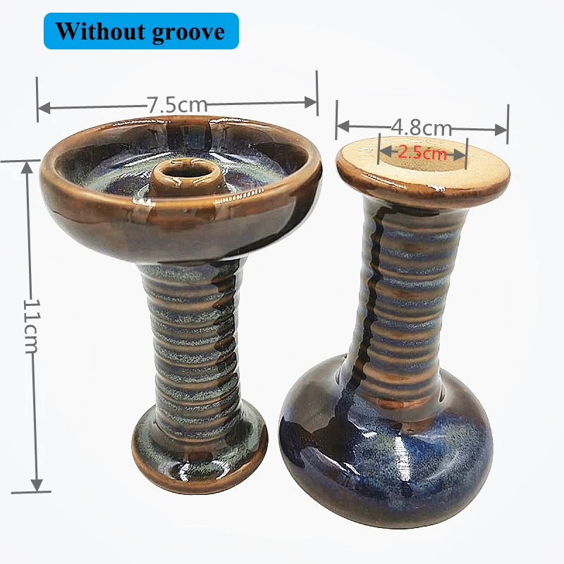 Glazed Phunnel Hookah Bowl Funnel Hookha Pot Flavor Cup Narguile Accessory Shisha Holder Tobacco Container Ceramic Nargile Head