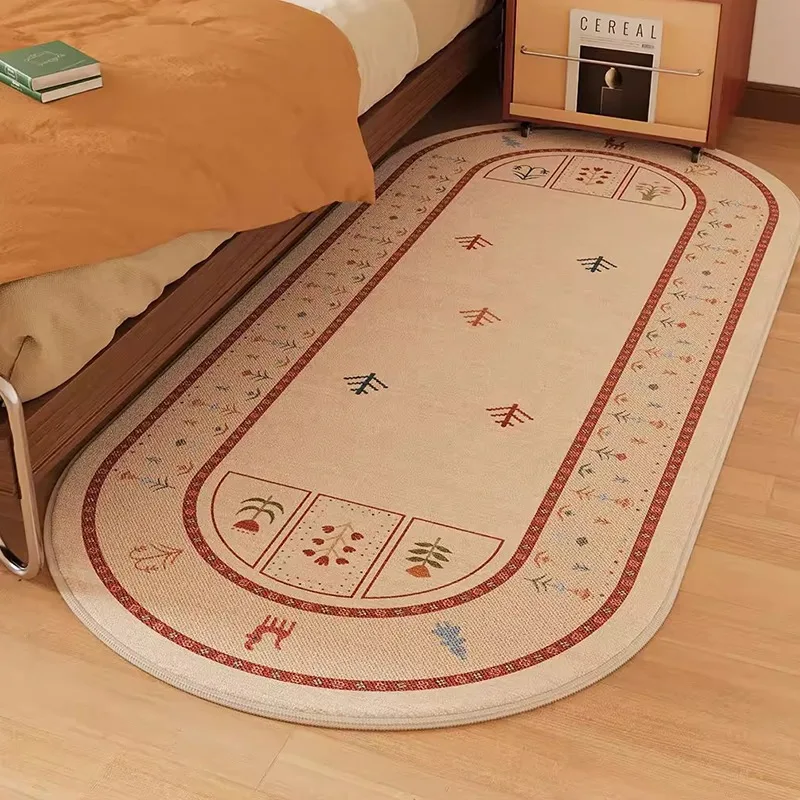 

Овальный ковер для гостиной в современном богемном стиле, геометрический, свежий дизайн, дорожка для спальни, коврик для дома, для зон отдыха, тапи.