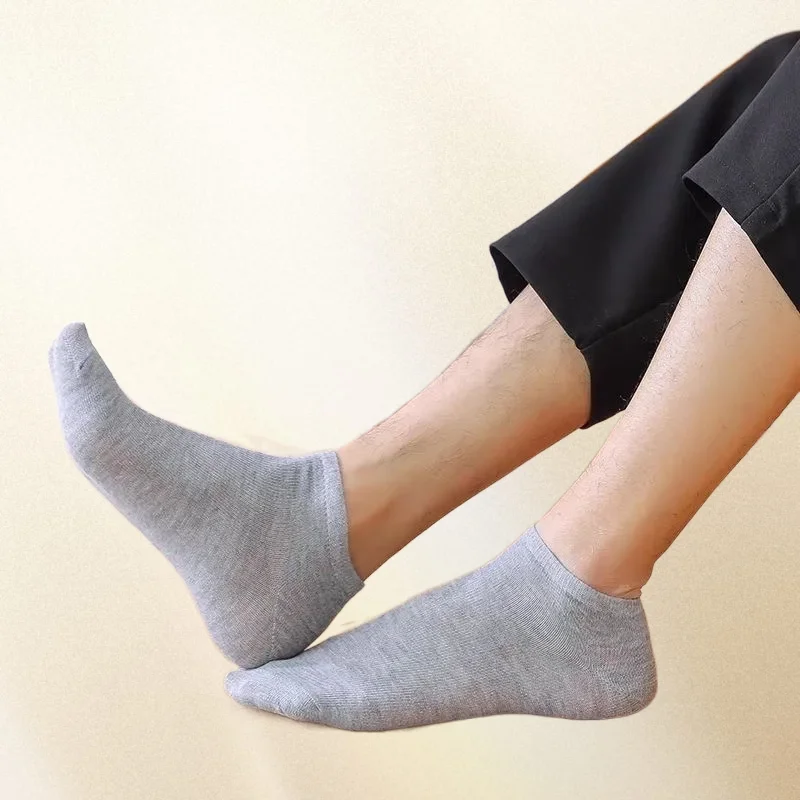 10 Paar hochwertige Herren socken dünne atmungsaktive weiche Polyester Mode Baumwoll socken schwarz lässig Business Knöchel Boot Socken
