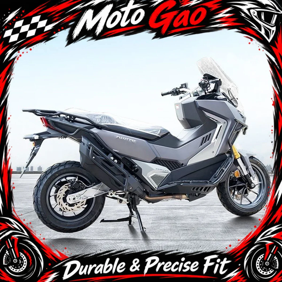 【Precise Fit】Motorcycle bumper exhaust bar carbon steel anti fall fully enclosed scooter bumper Fit For SYM  ADXTG 400 ADXTG-400
