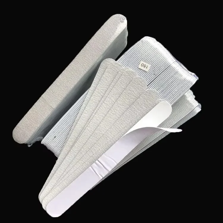 4 Pcs Metal Base with  200 Pcs Zebra Sandpaper Replacement Pads 100 120 180 240 Grit Nail Professional File Disposable Sandpaper