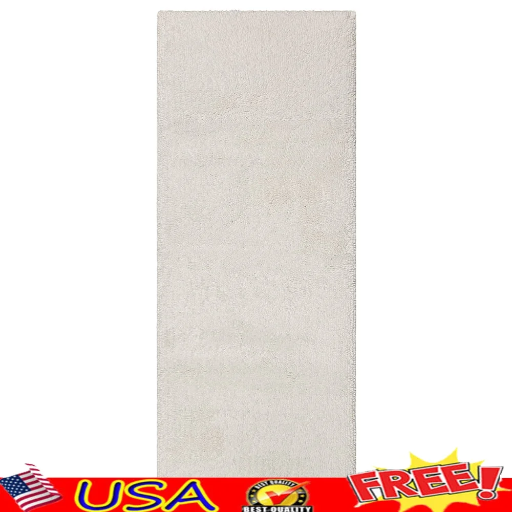 

Классический хлопковый плюшевый нескользящий моющийся коврик для ванной, устойчивый к пятнам, устойчивый к выцветанию, прочный мягкий коврик для ванной комнаты, 2 x 5 футов