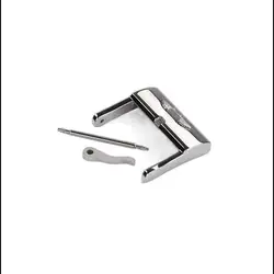 HAODEE 20mm Stainless Steel Pin Buckle For Breitling Watchband Silver Polished Metal Accessory Clasp