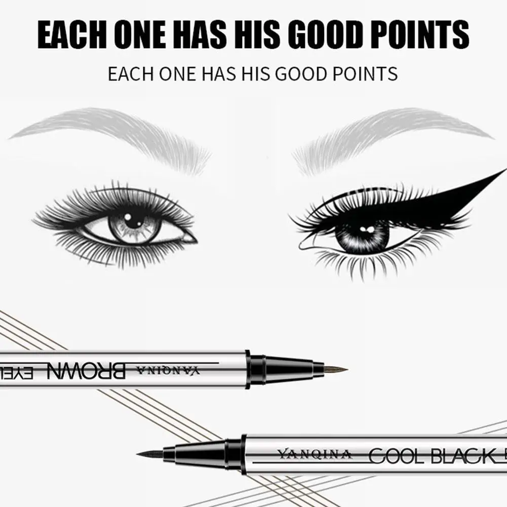 Quick-Drying Liquid Eyeliner, Waterproof, Smudge-Proof, Long-Lasting Black, Ideal For Beginners Eye Eyeliner Eyes Makeup