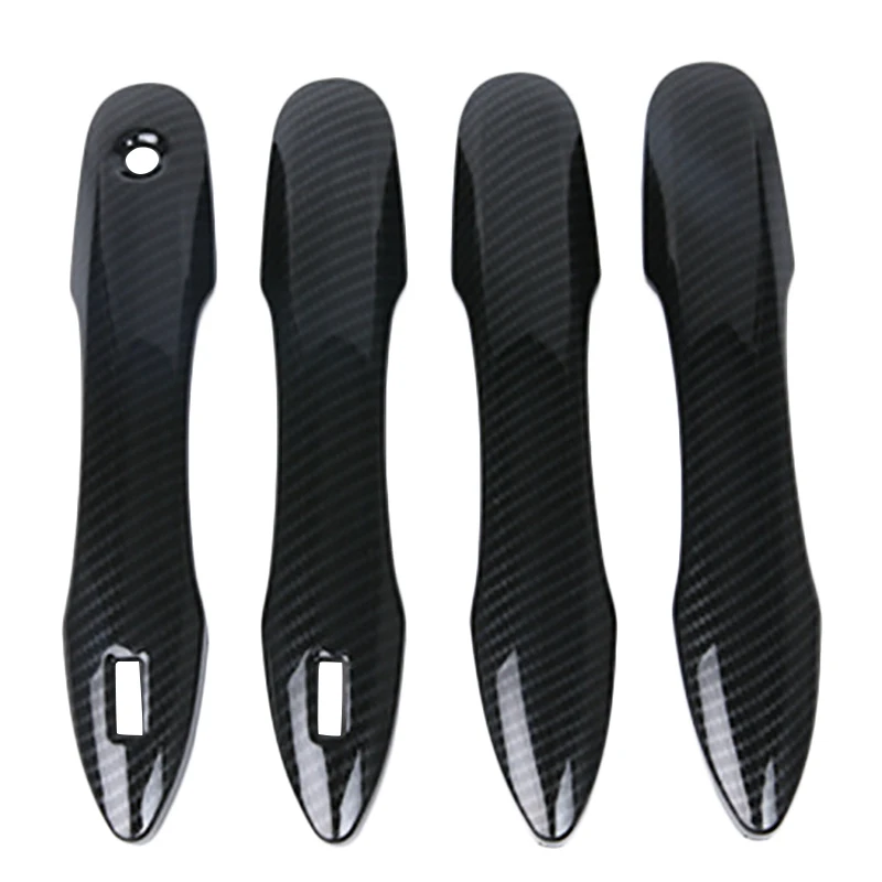 1 Set/4Pcs Carbon Fiber Car Side Door Handle Cover Trim for TOYOTA CAMRY