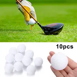 Practice Golf Balls 10 Pcs White True Flight Soft Indoor Air Ball's