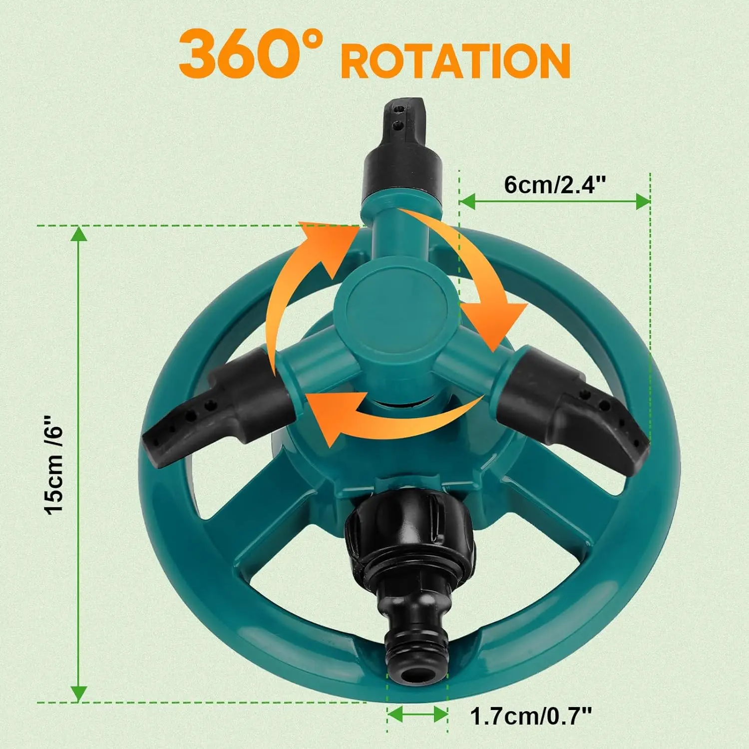 Automatyczny na trawnik ogrodowy zraszacza do nawadniania o dysza do zraszacza 360 stopni podlewanie ogrodu