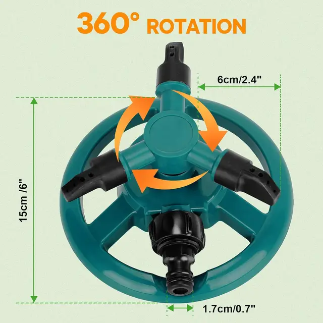 Sprinkler Nozzle 360 Degree Automatic Rotating Water Spray Garden Lawn Automatic Sprinkler Garden Watering Irrigation Supplies 4