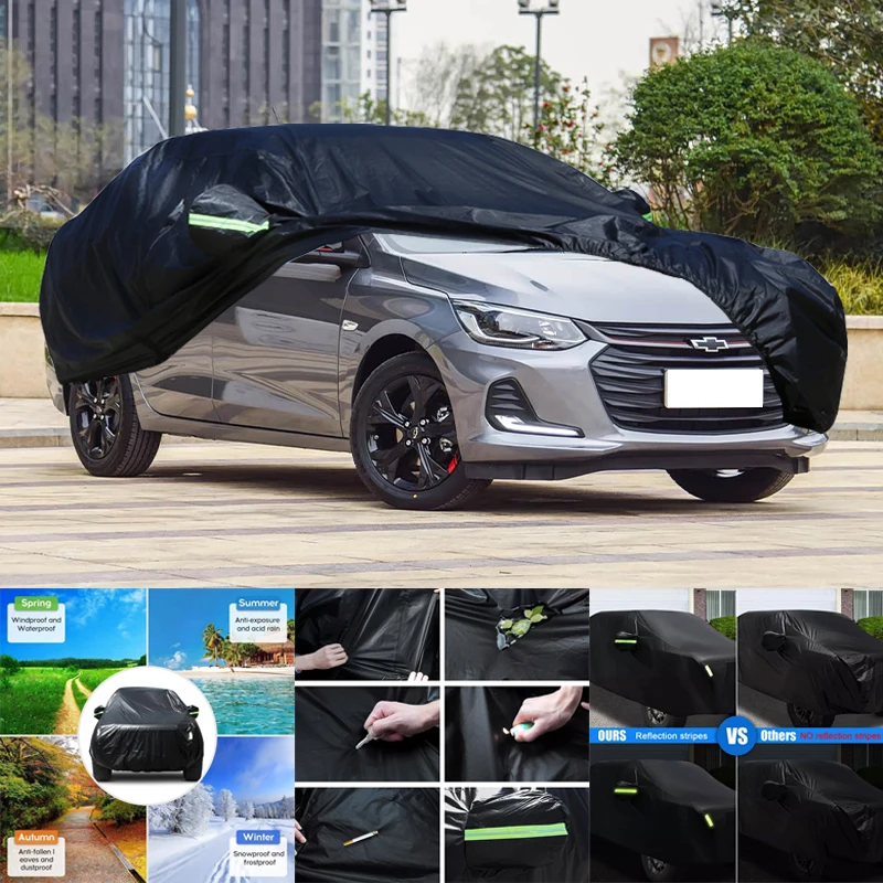 

Всепогодные автомобильные чехлы для Chevrolet Cavalier 6-в-1, водонепроницаемые, пылезащитные, устойчивые к ультрафиолетовому излучению, снегозащитные, устойчивые к царапинам